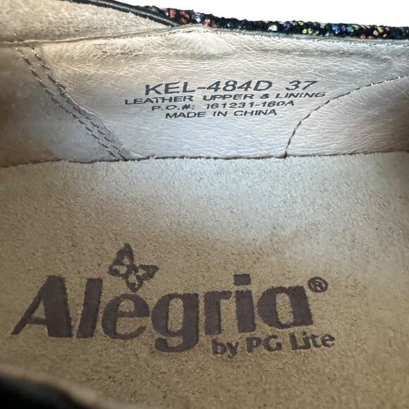 Alegria Keli PRO Sugar Skulls Dottie Slip On Professional Clog Shoes Black 37 - Picture 13 of 13